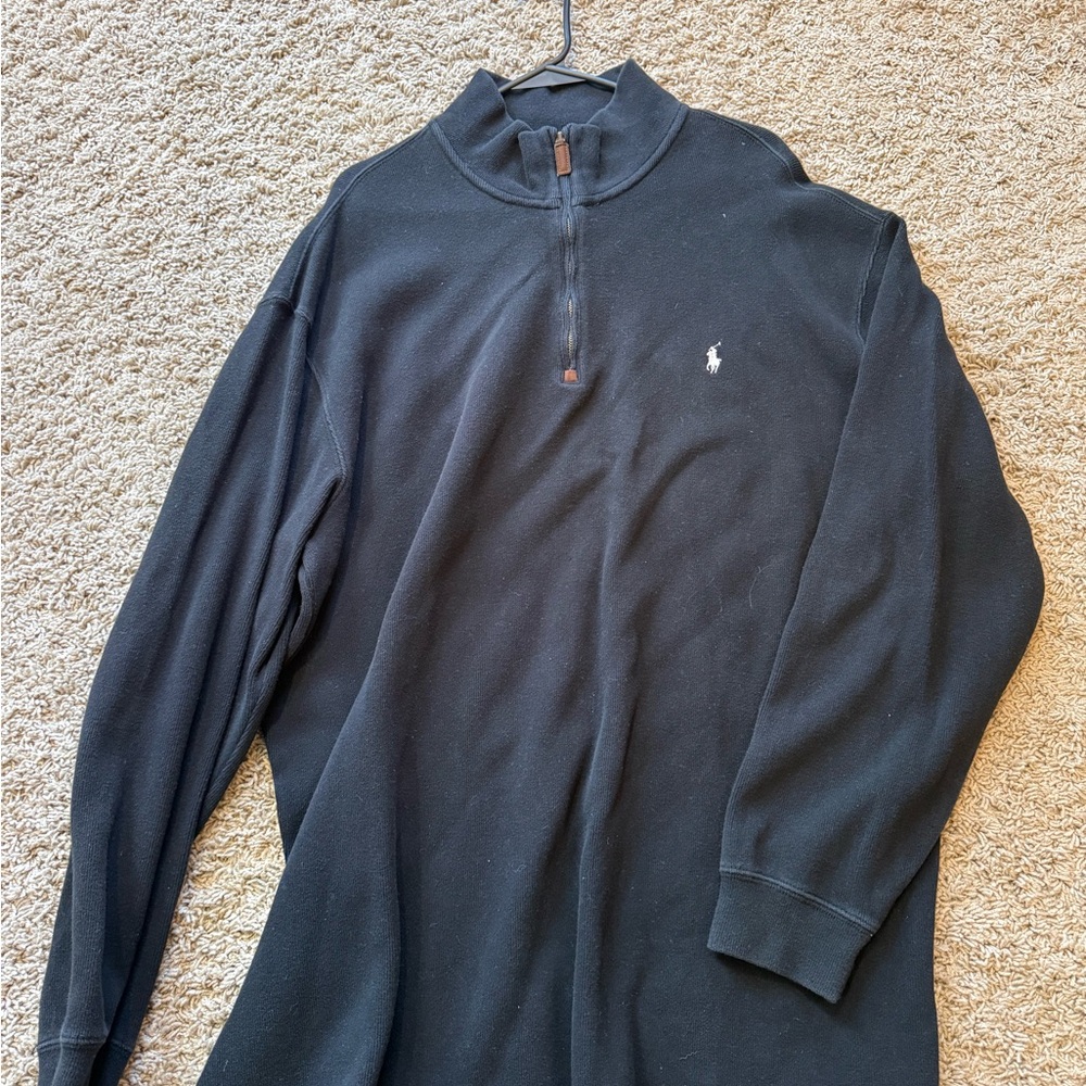 Ralph Lauren Black Half-Zip Sweatshirt